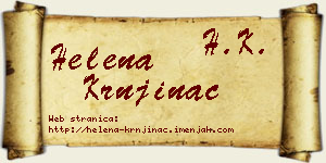Helena Krnjinac vizit kartica